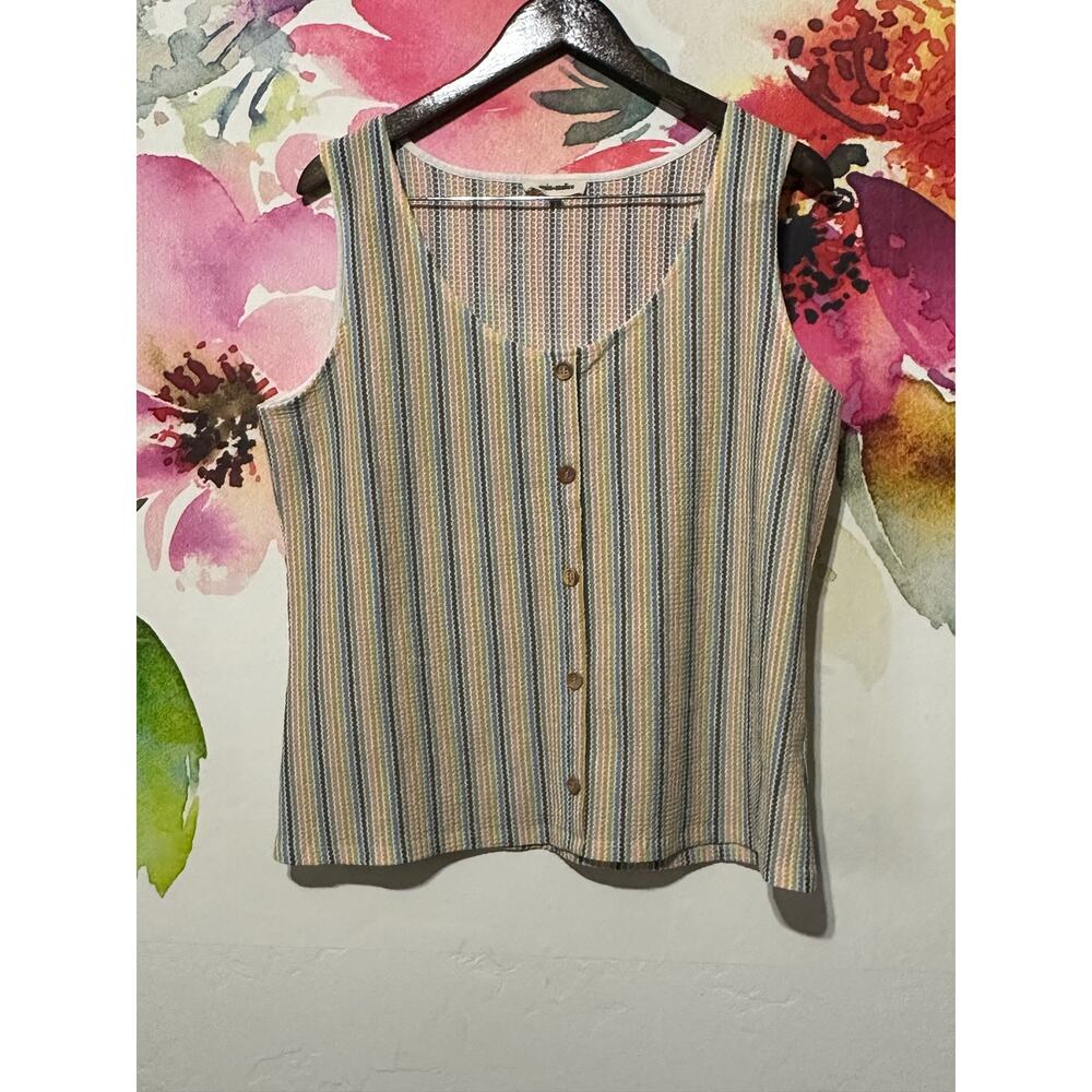Grain and Malice Tank - Striped Tank - Size Large - Color Multi